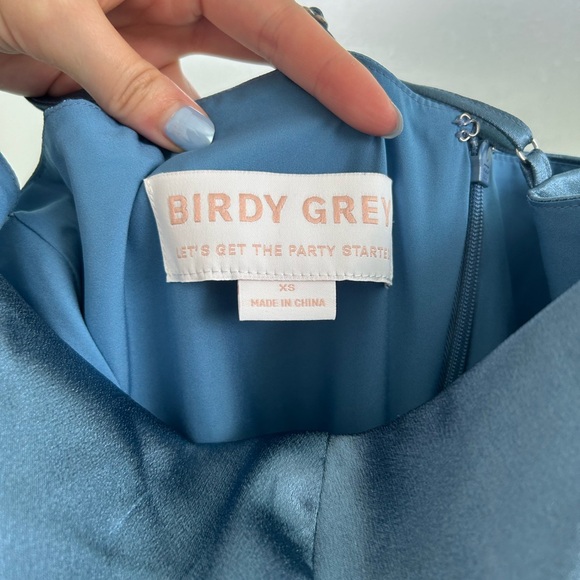 Birdy Grey Kensie Dress in Shiny Satin (Twilight) - Picture 7 of 8